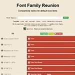 Font Family Reunion