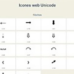 Icones web Unicode