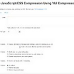 Online JavaScript/CSS Compression Using YUI Compressor